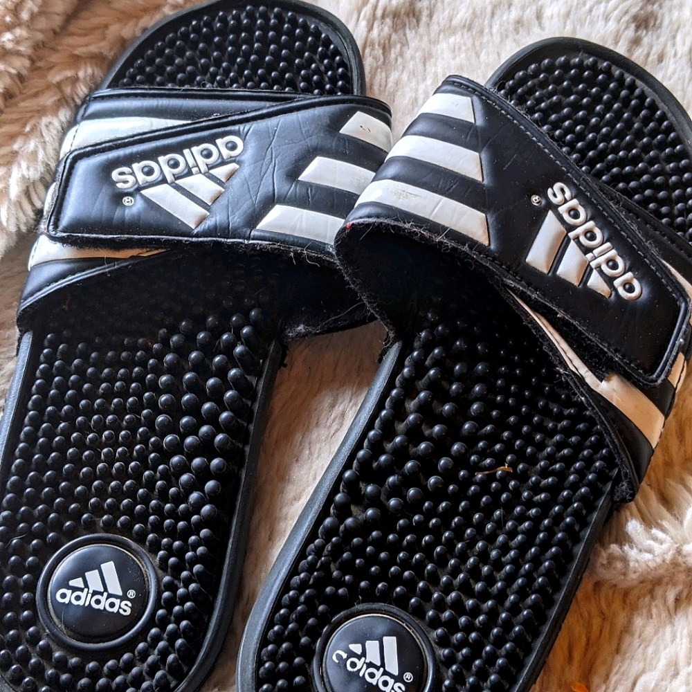 Black Adidas Slides